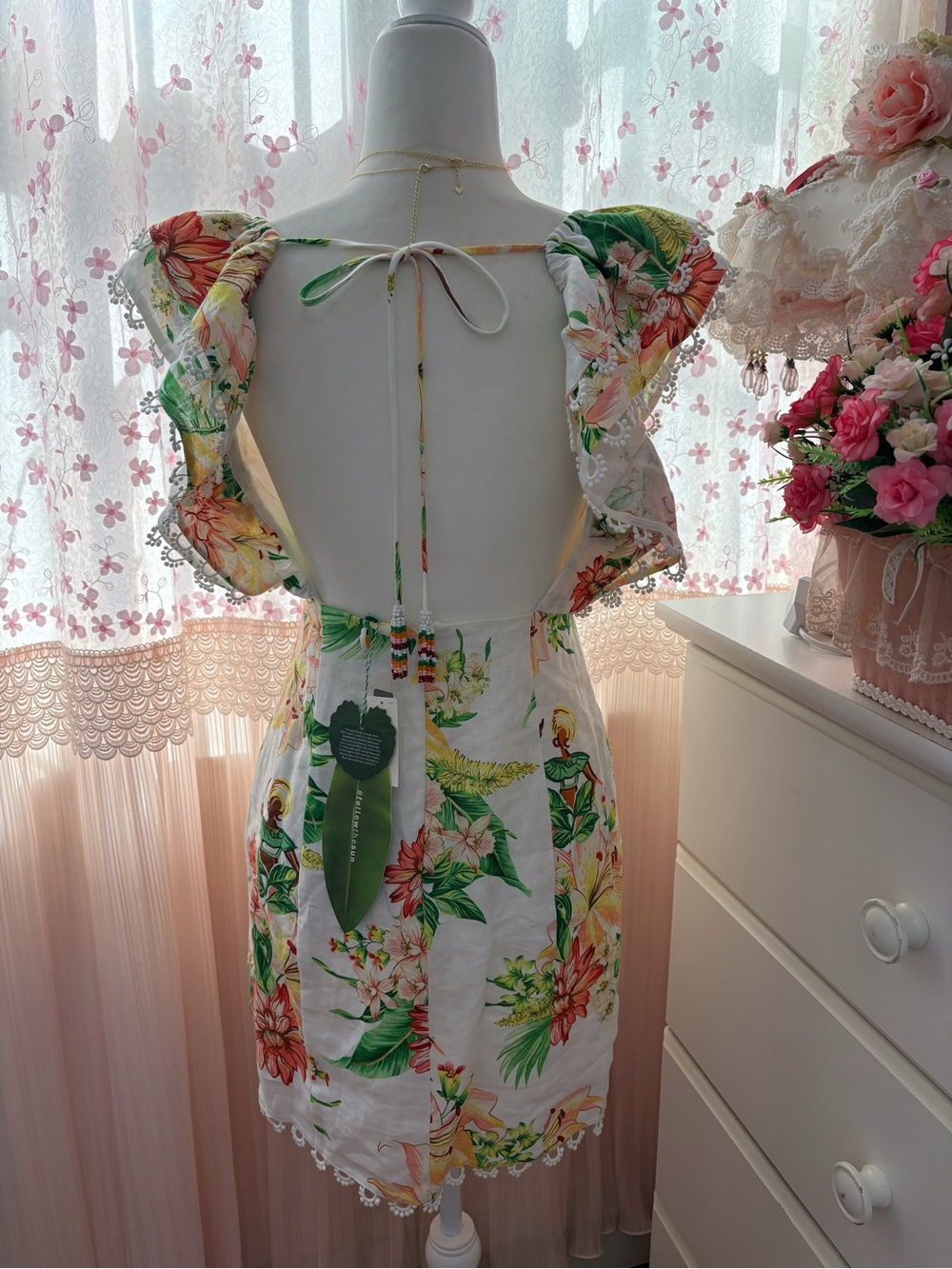 Farm Rio Denyse Linen Mini Dress - Picture 4 of 6